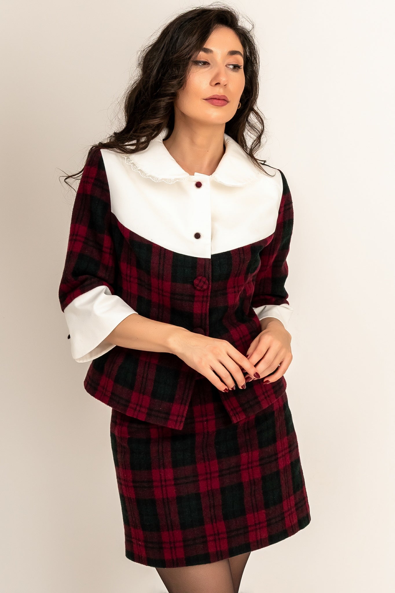 “ Conté “ Tartan Wool Skirt