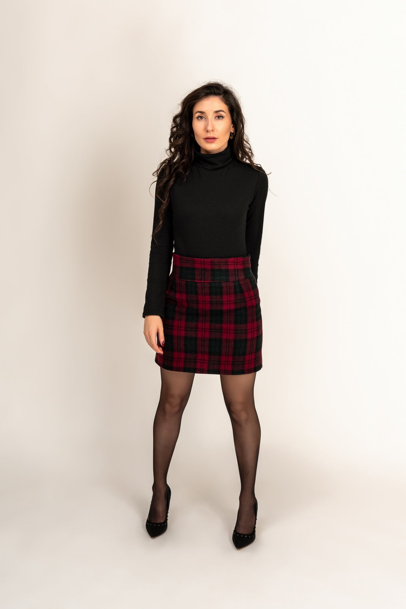 “ Conté “ Tartan Wool Skirt