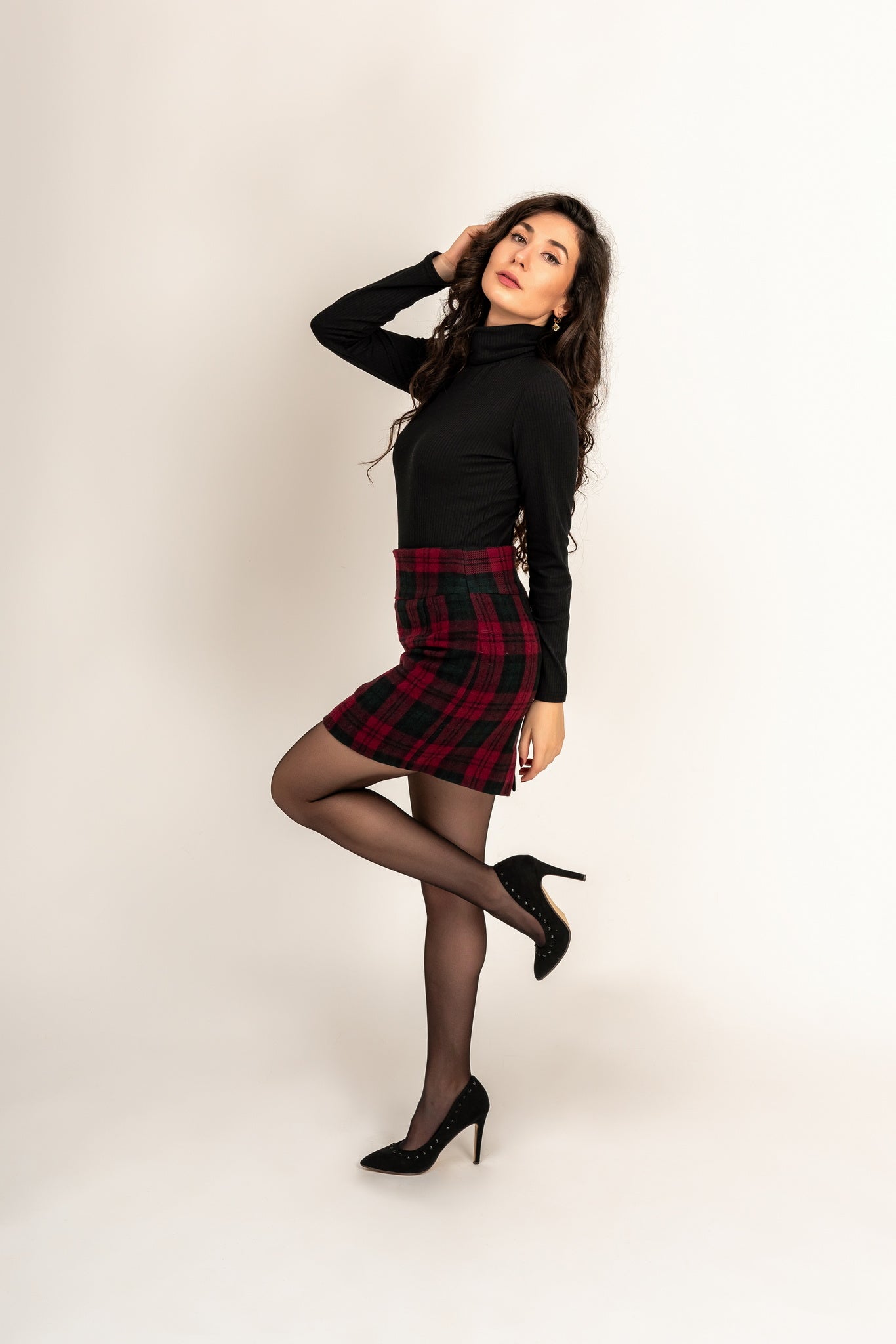 “ Conté “ Tartan Wool Skirt