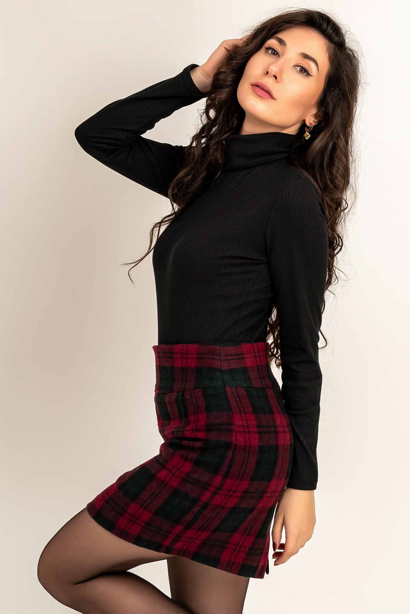 “ Conté “ Tartan Wool Skirt