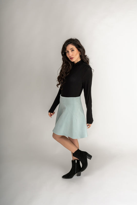 "Arielle" Flared Skirt In Mint