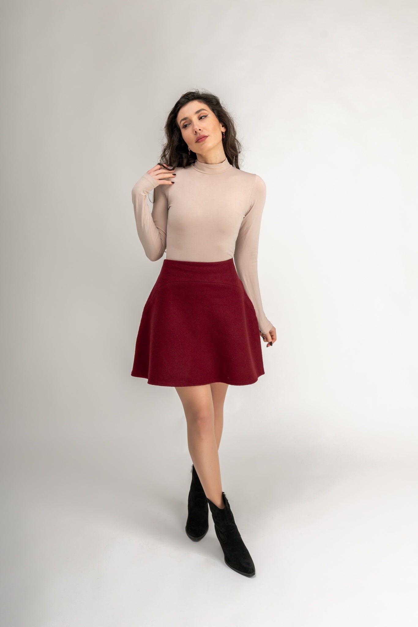 Burgundy skirt