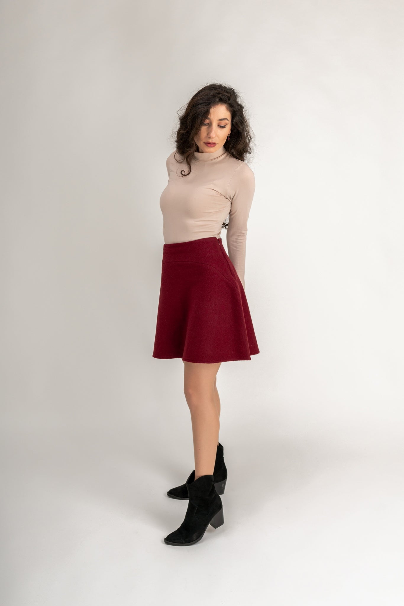Burgundy skirt