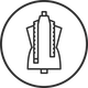 Tailoring bodice icon