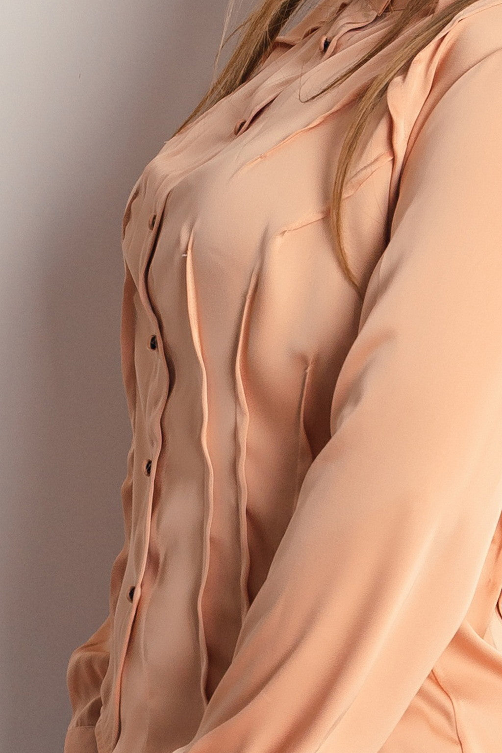 Structured Shirt " St.Pancars "Architectural Shirt In Peach Colour - side zoomed