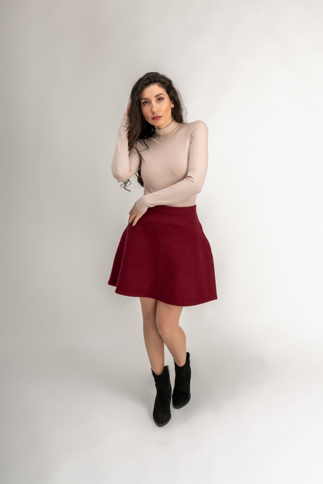 Arielle skirt in Burgundy 