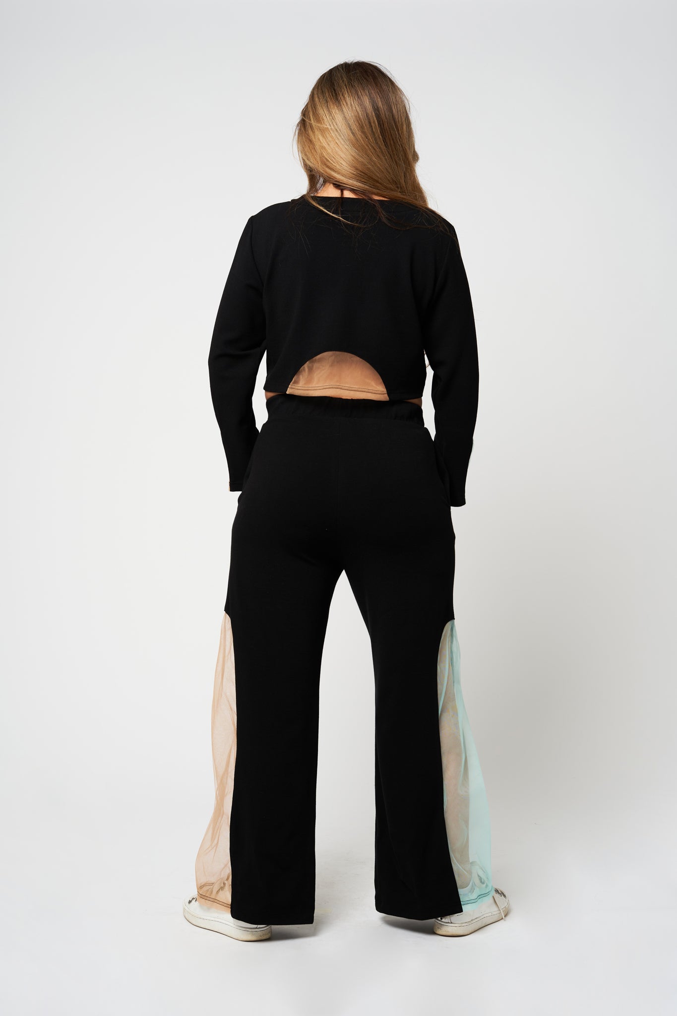 Magnificent Arches Track Suit Black Suit With Mesh Details - back