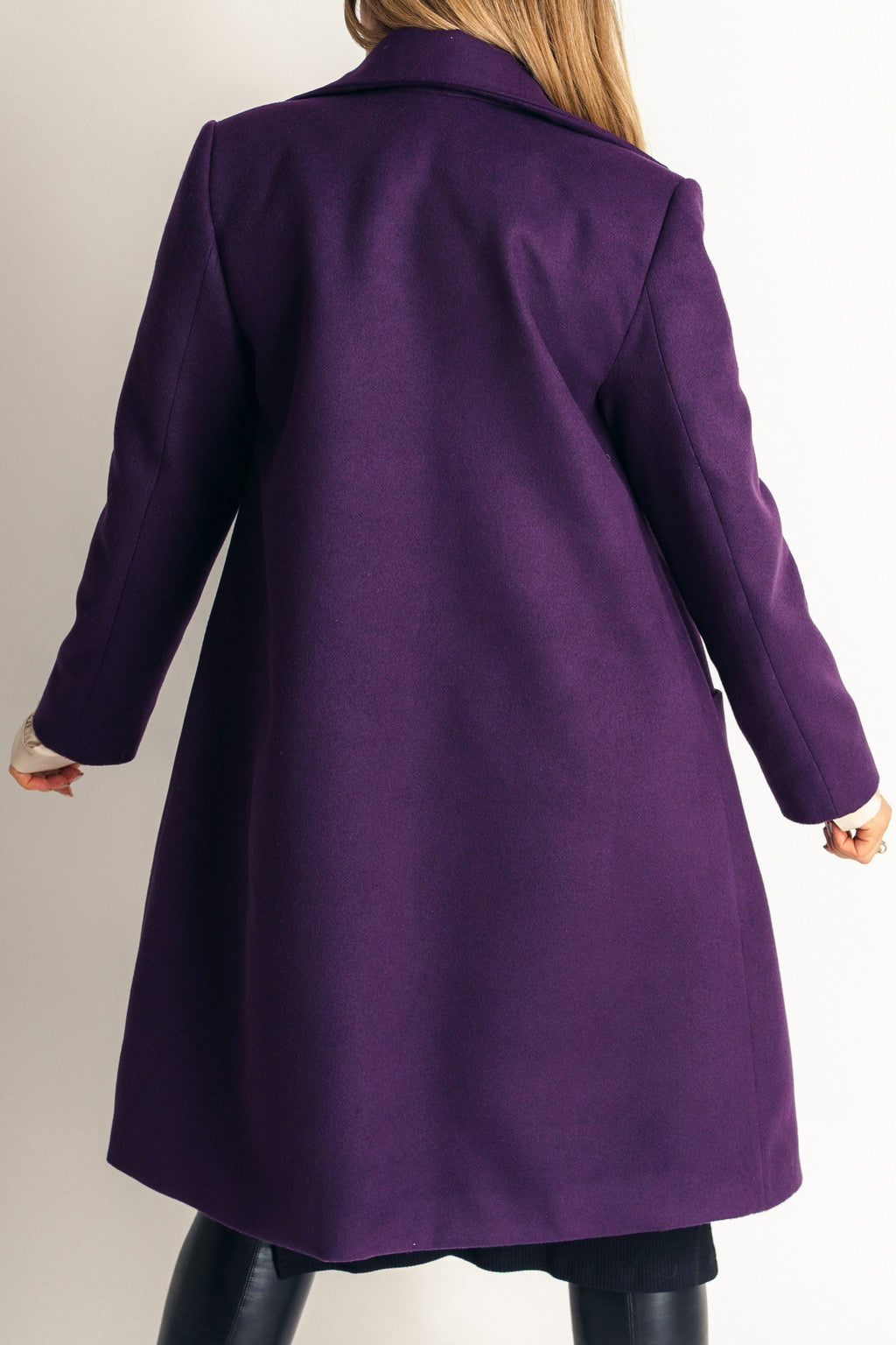 Dark purple wool coat best sale