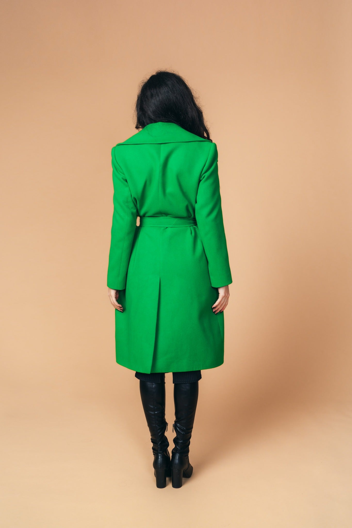 Green wool hotsell winter coat